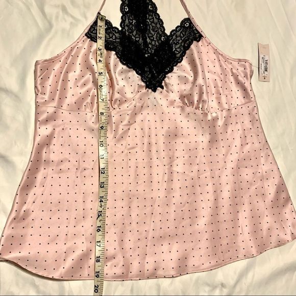 NWT Ambrielle Blush Pink Polkadot Silky Tank Top - Picture 10 of 16